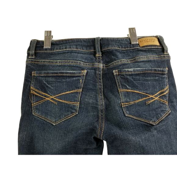 Aeropostale Jeans Womens Size 0 Dark Wash Distressed 28x30 - Picture 4 of 7